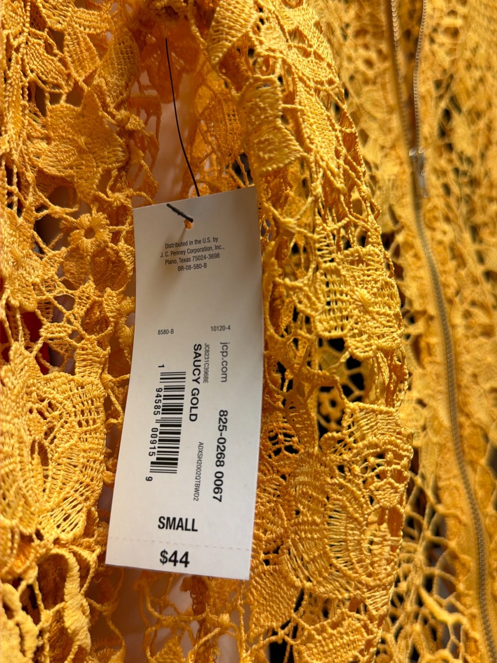 BOLD elements Golden Crochet Mesh Top - Picture 4 of 4